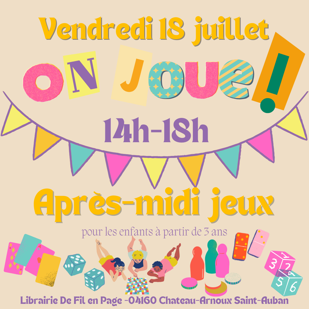 Après-midi jeux de société à partir de 3 ans !