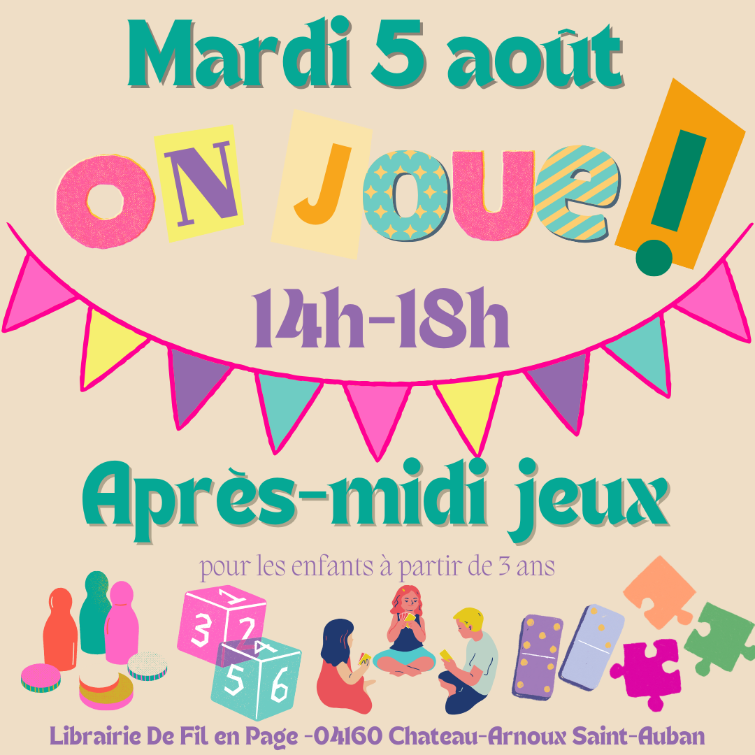 Après-midi jeux de société à partir de 3 ans !