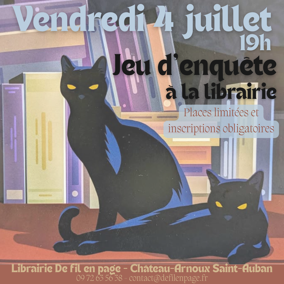 Jeu d'enquête à la librairie