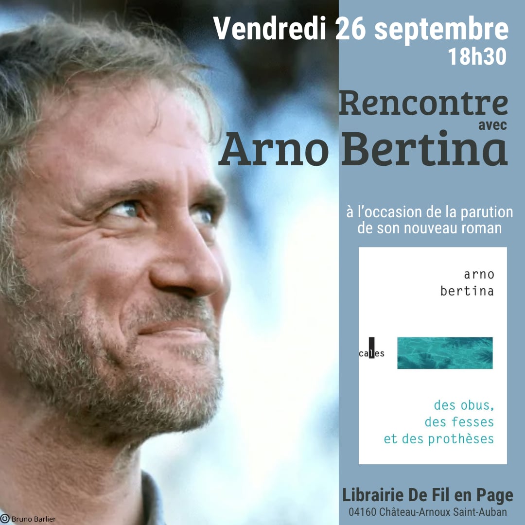 Rencontre avec Arno Bertina à la librairie