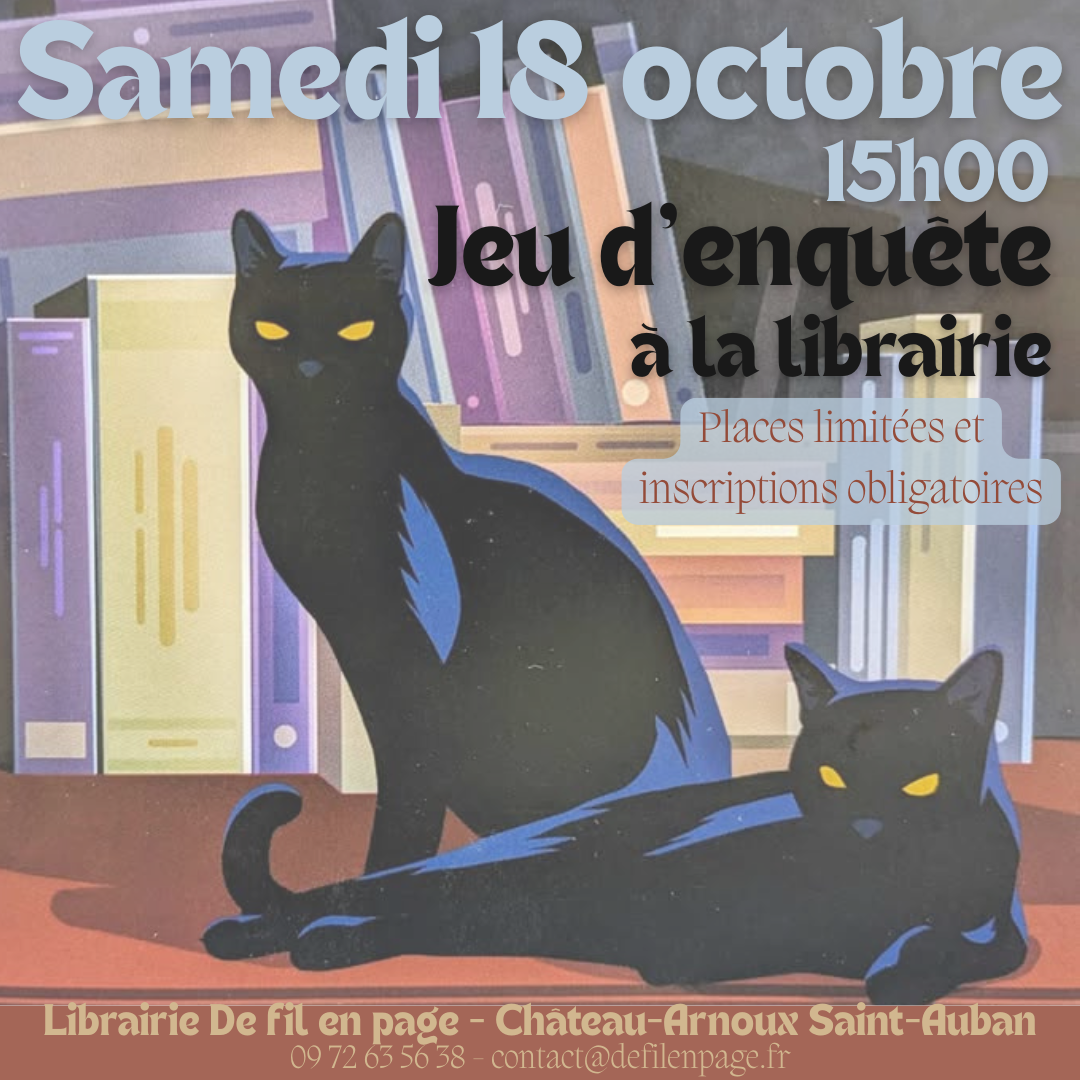 Jeu d'enquête à la librairie