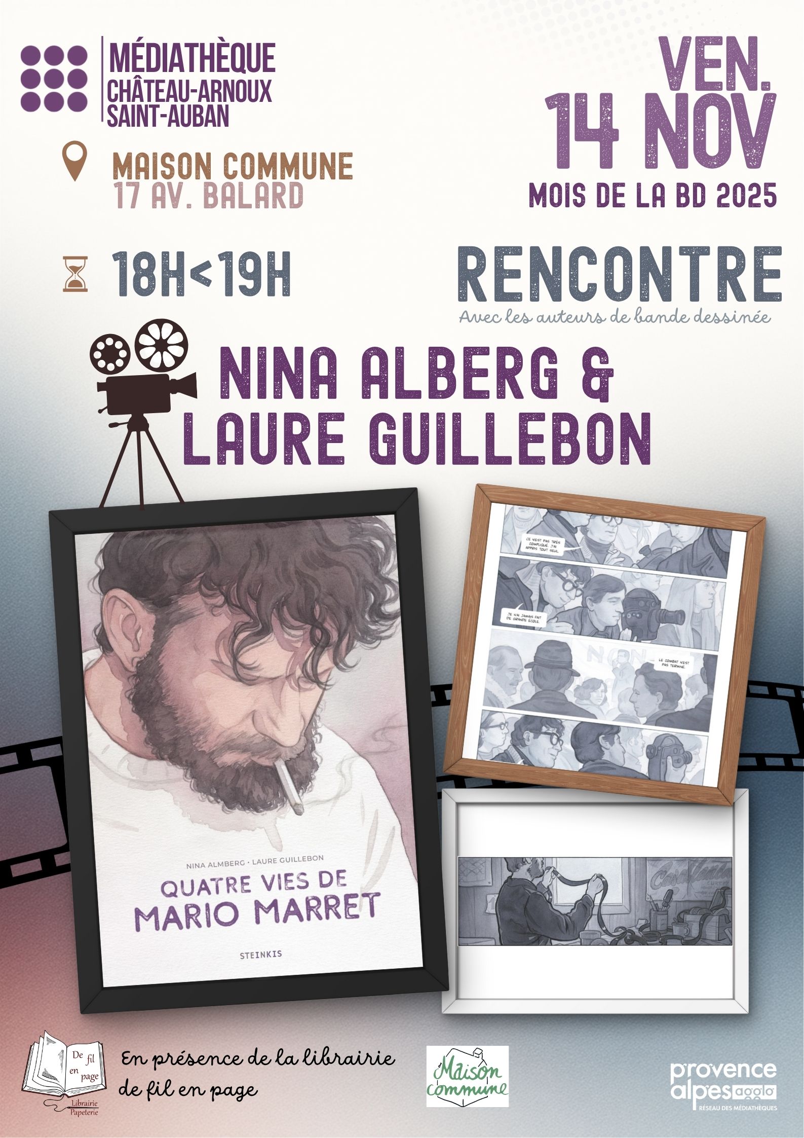 Mois de la BD : Rencontre et dédicace avec Nina Alberg et Laure Guillebon à la Maison commune