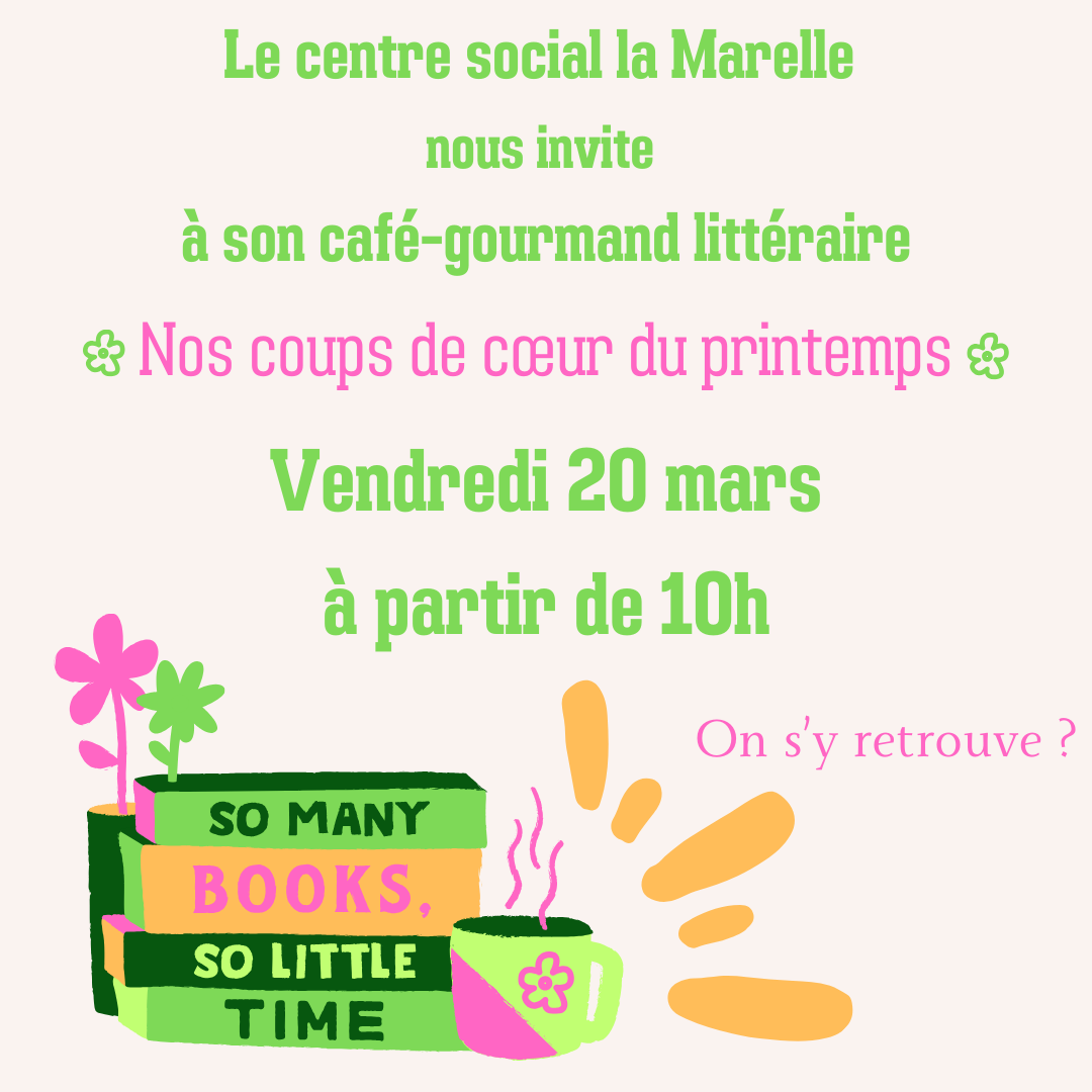 Café-gourmand littéraire à La Marelle