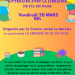 Café-gourmand littéraire à La Marelle